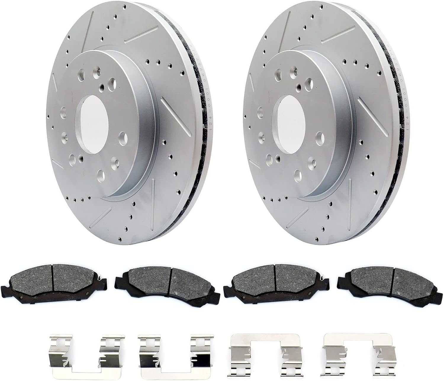 FKG Front Brake Pad and Rotor Kit fit for 2007-2020 Cadillac Escalade, 2007-2020 Chevy Tahoe, 2007-2018 Chevy Silverado 1500, 2007-2018 GMC Sierra 1500