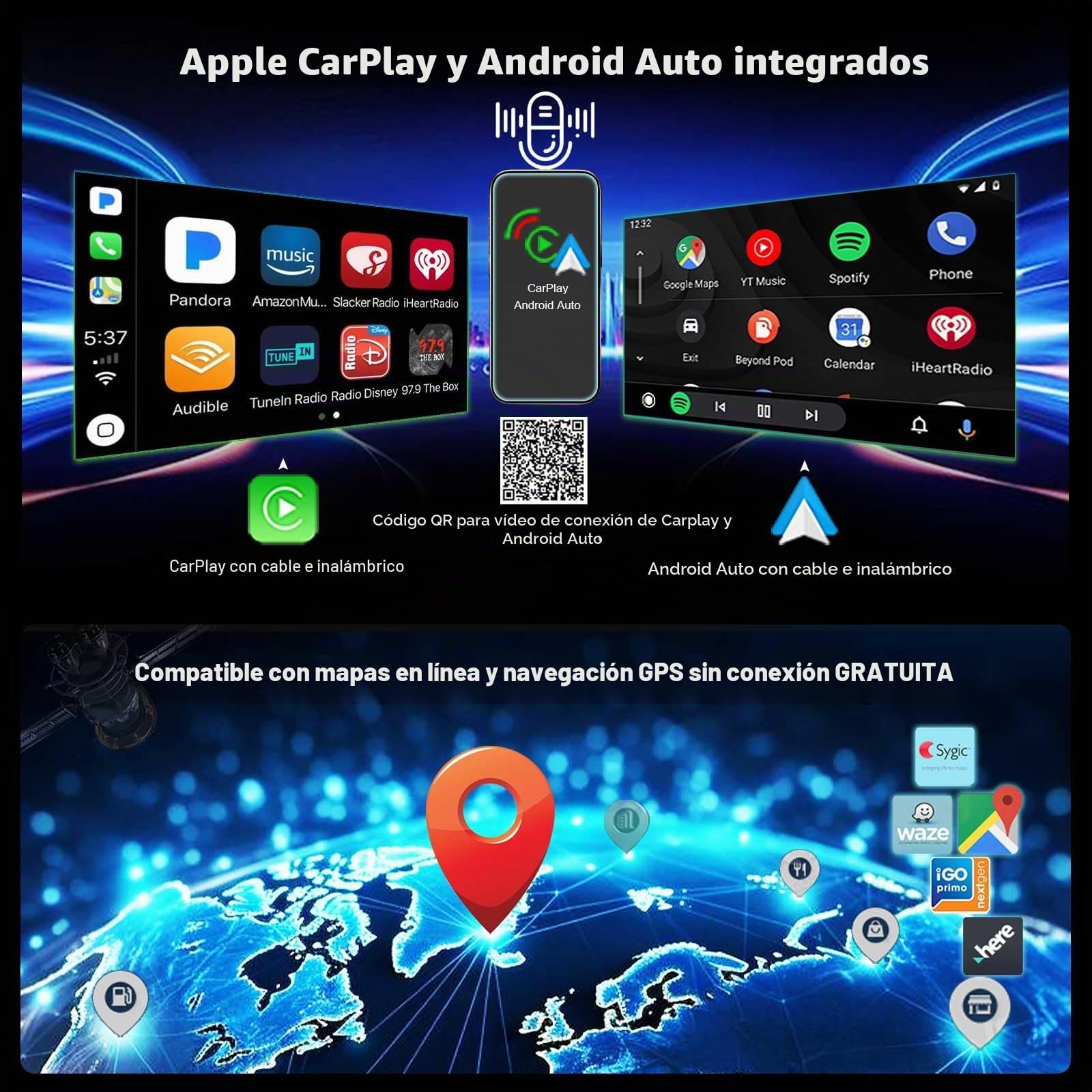 Erisin 8" Qualcomm 8-Core 8GB+128GB Android 14 Radio Coche Bluetooth GPS Navegador para Opel Antara Astra H Corsa C/D Meriva Signum Vivaro Zafira CarPlay Android Auto Dab+ WiFi 4G USB DSP SWC Canbus