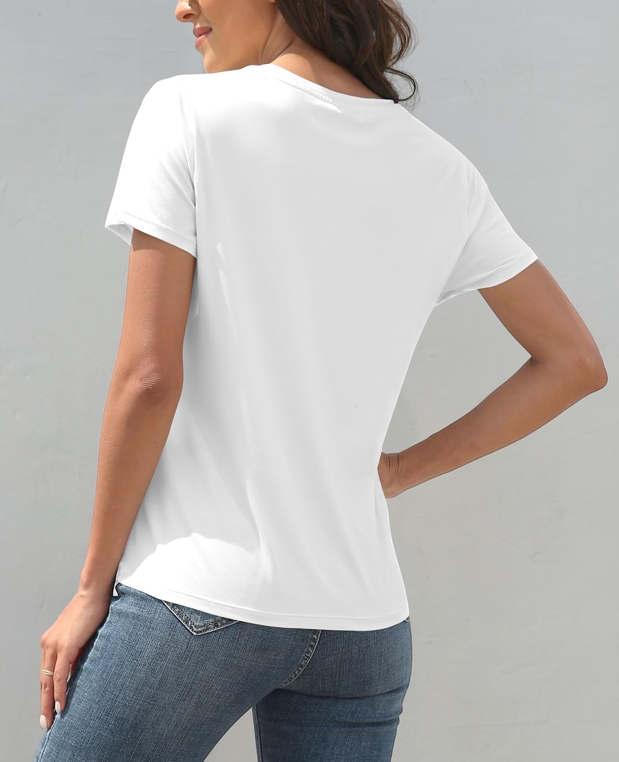 KevaMolly 3 Piece Basic T Shirts for Women 2026 UPF 50+ Short Sleeve Casual Summer Tops Solid Loose Fit Tshirt - Image 2