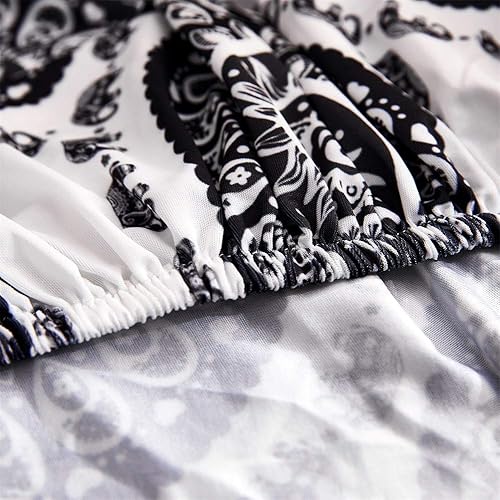 Miniatura 6 de ele ELEOPTION Fundas de sofá en forma de L, fundas de sofá con estampado seccional, 2 piezas, fundas elásticas para sofá en forma de L para niños,