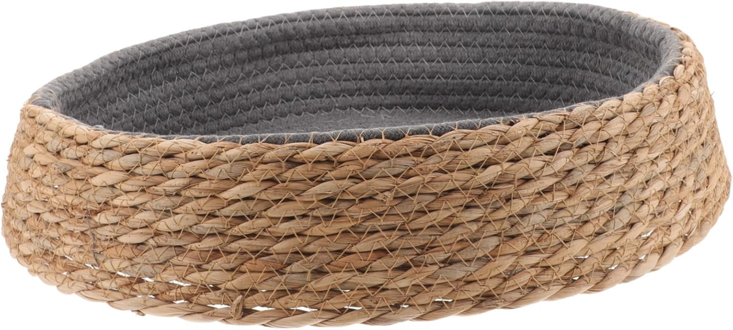 MERRYHAPY Natural Woven Round Pet Bed Braided Kennel for Cats Puppies Small Dogs Comfortable Warm Nest Mat