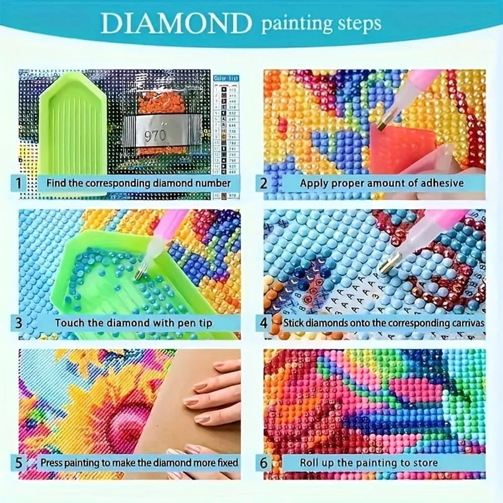 Diosedyer Totoro Diamond Painting Kit for Adults, 5D Full Drill Van Gogh Starry Night Style Anime Totoro with Straw Hat Diamond Art, DIY Cartoon Diamond Craft for Home Wall Decor 11.8x11.8 inch