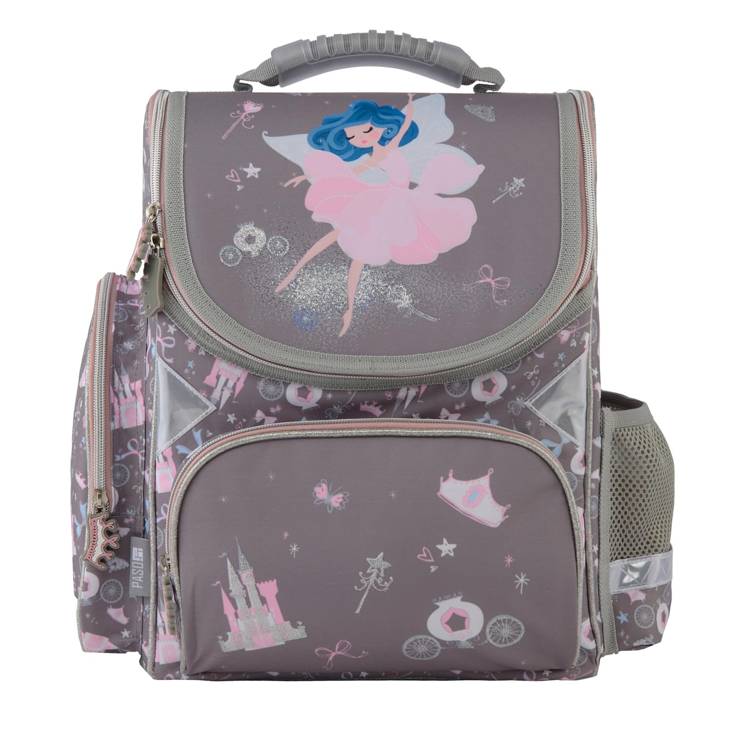 GOLDKIDS - Mochila escolar para niños y niñas, juego de 4 - Mochila escolar para niños con estuche - Bolsa para zapatos y cuaderno de tareas - Diseño de bailarina - Clase 1-3, Juego de 4, 1-3 Klasse,