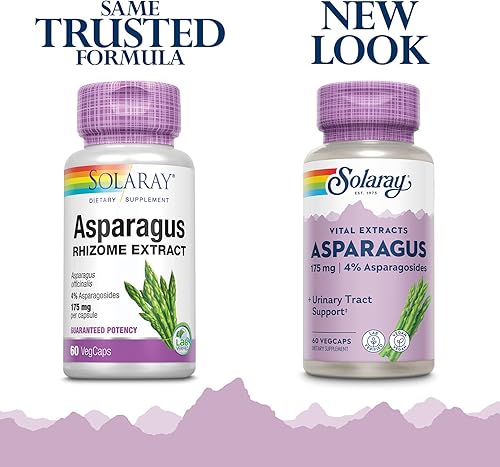Miniatura 2 de SOLARAY Extracto de rizoma de espárragos 175 mg con raíz entera Apoyo saludable para el tracto urinario y la salud digestiva 60 cápsulas vegetales