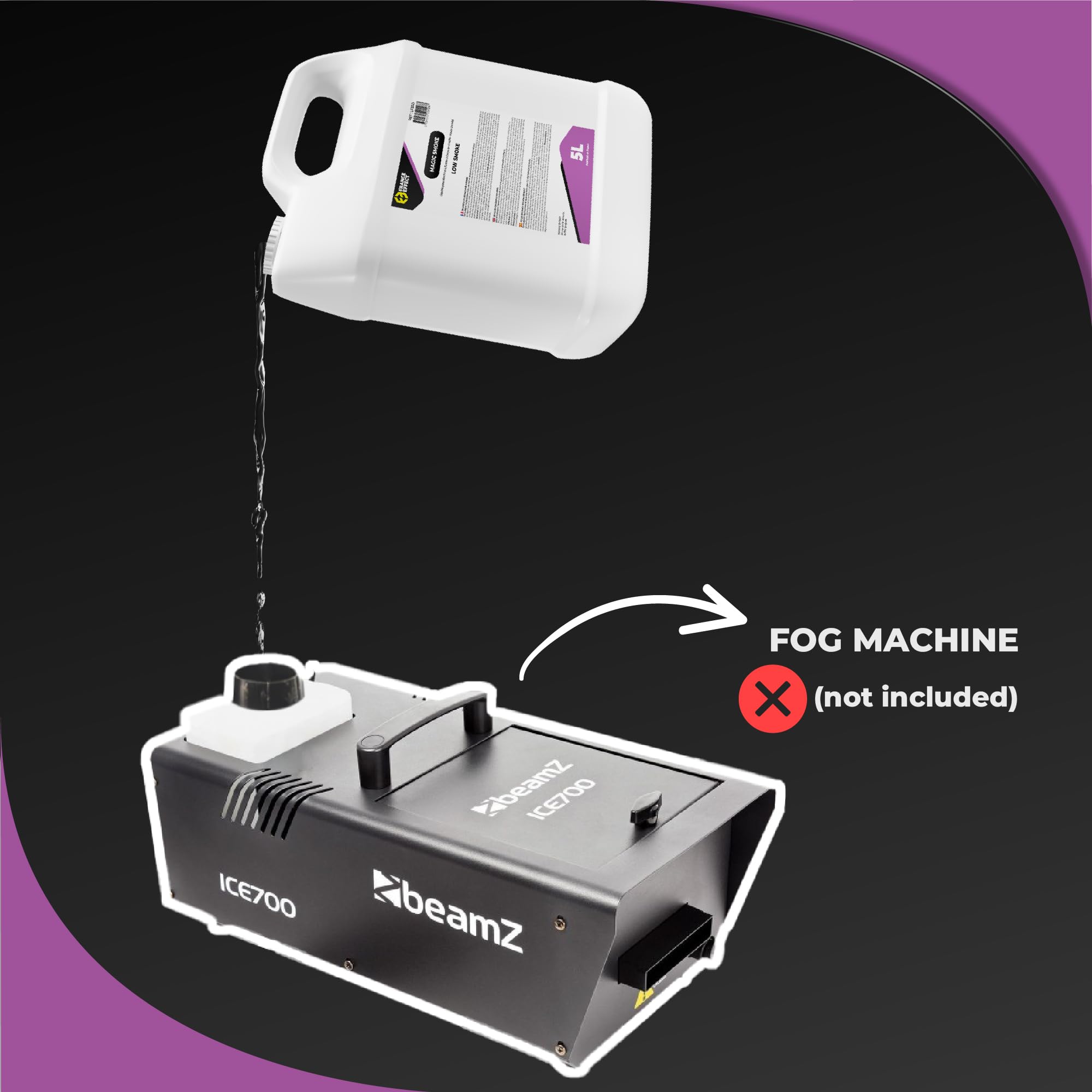France Effect Liquide pour machine à fumée Lourde - Low Smoke - Magic Smoke® 5L - Fumée compacte, Inodore et biodégradable - Fabriqué en France.
