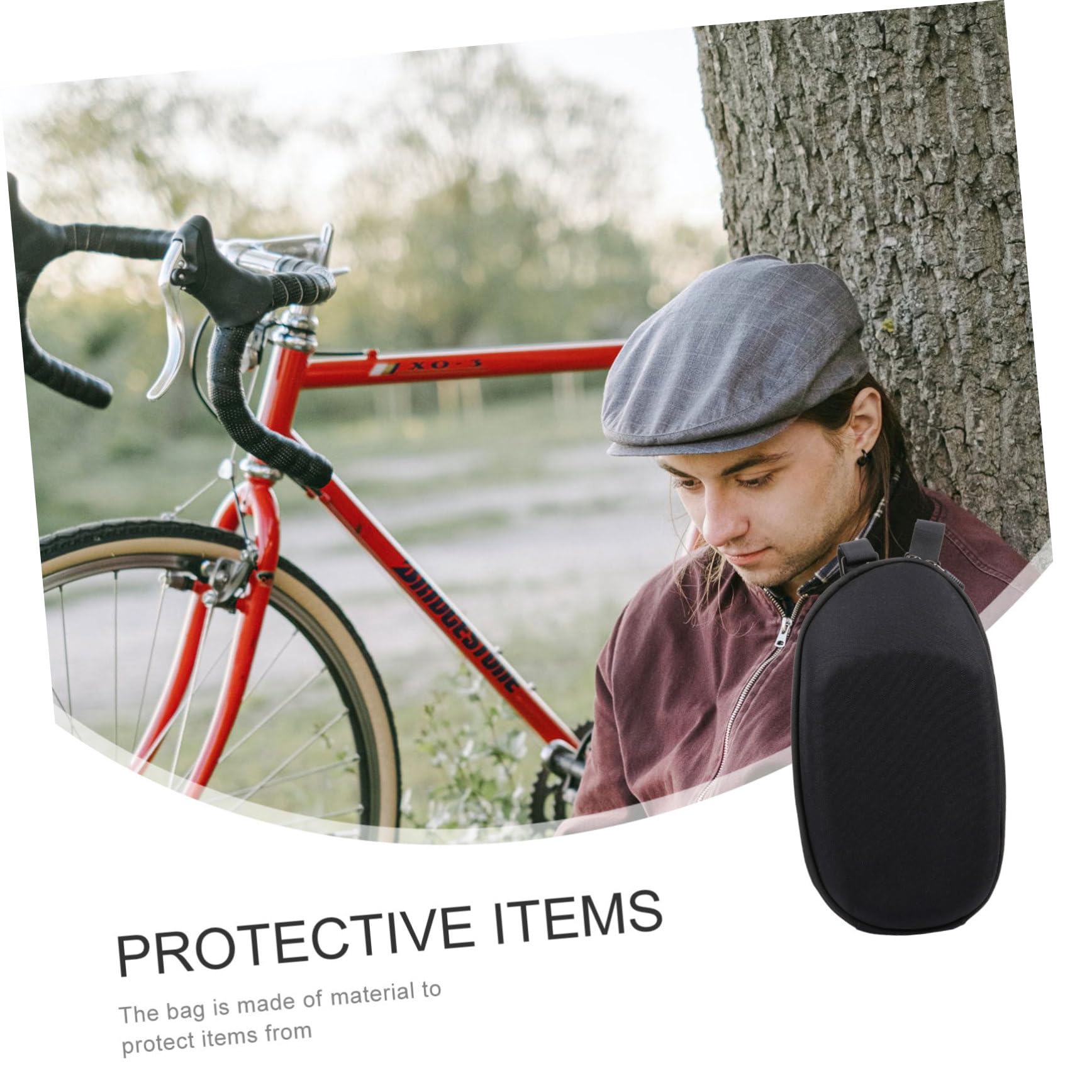 INOOMP Borsa da Manubrio per Bici in Pvc ed Eva, Capacità 1-2l, Pratica e Resistente, per Uscite in Bicicletta e Scooter Elettrico