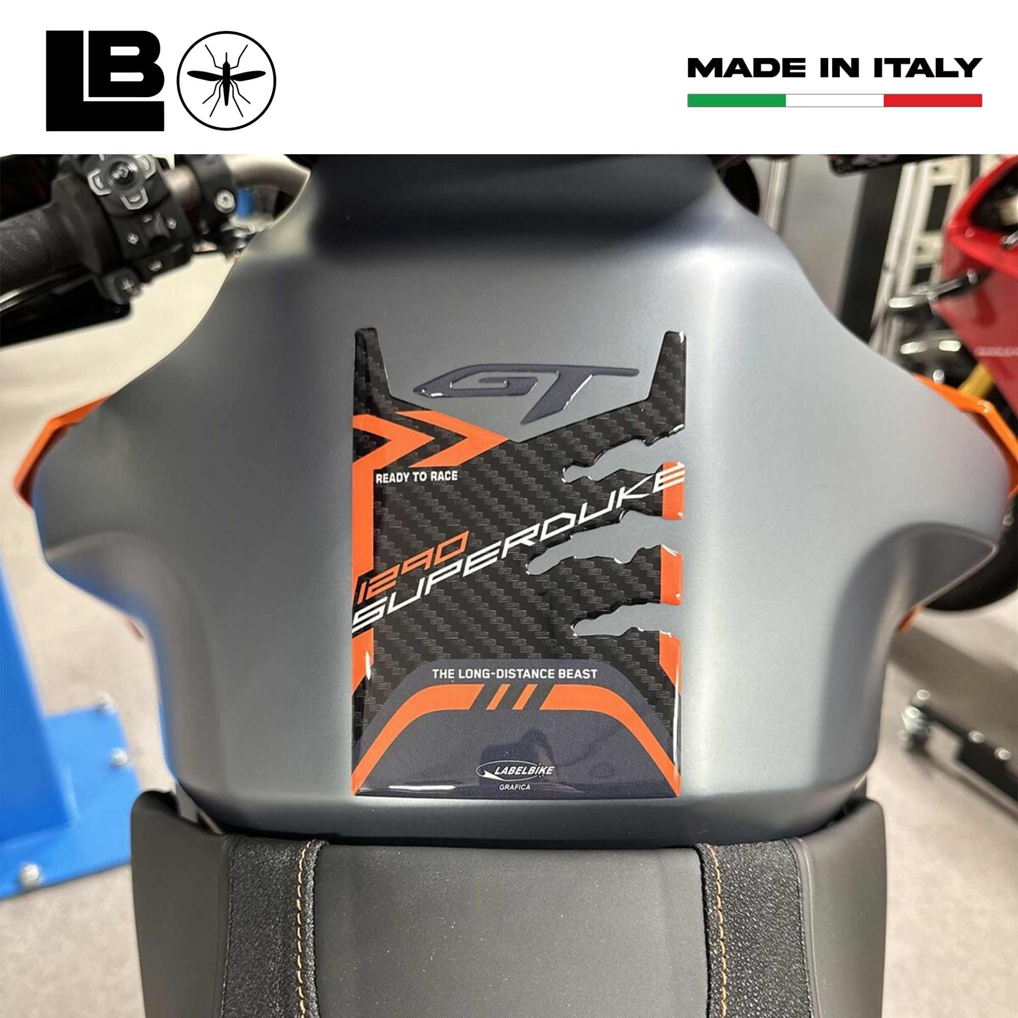 3D Dekor Labelbike 3D Tankaufkleber Für KTM 1290 Super Adventure 2021-2022 - Harzbeschichtet & Wasserdicht 3D Aufkleber Labelbike
