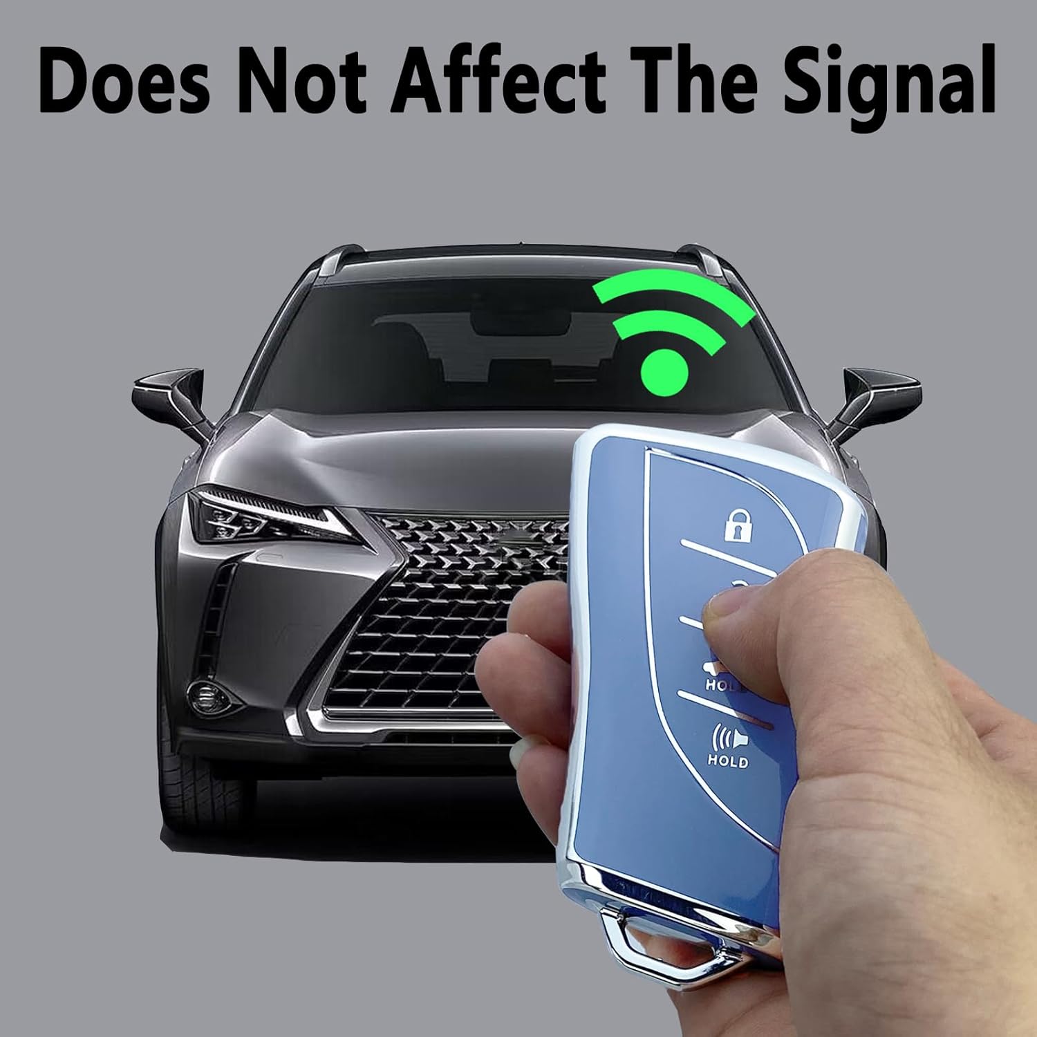 Key Fob Cover Case Compatible with Lexus ES NX GX RX UX LC LS UX Accessories Shell (Blue) - Image 6