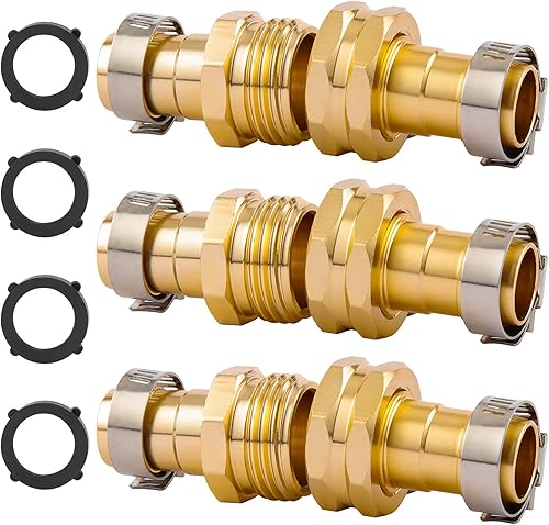 Miniatura 7 de Sanpaint Conector de reparación de manguera de jardín con abrazaderas, apto para accesorios de manguera de jardín macho y hembra de 34 pulgadas o 58