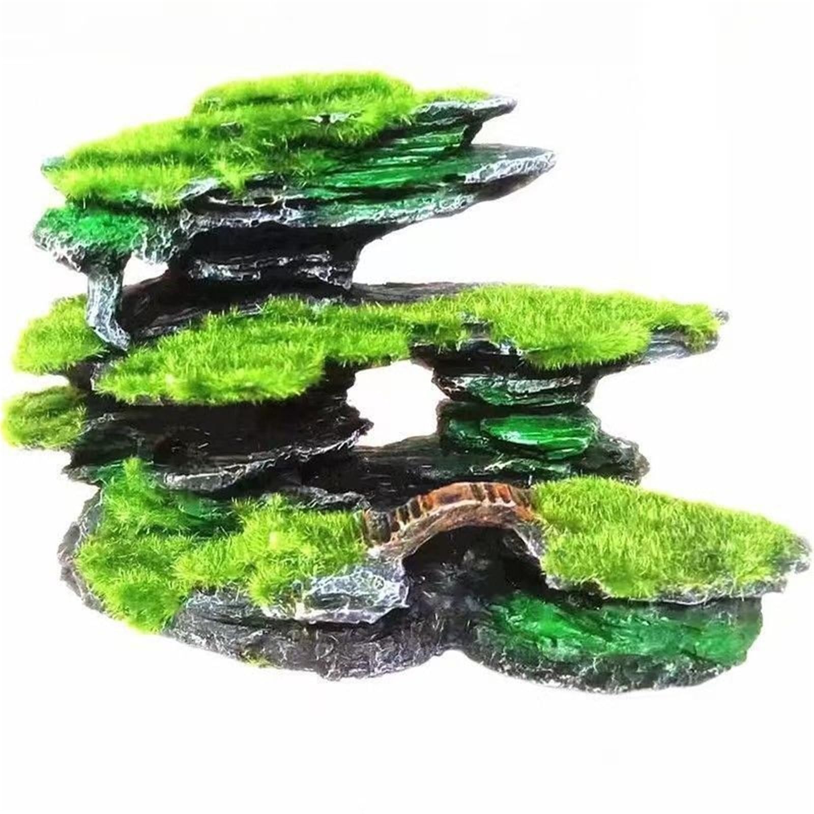 QuxetlRyz Aquarium Tunnel Decoration Reptile Basking Platform Small Climbing Fish Accessories Landscaping Escape House Simulation Aquariums Flocking Decoration
