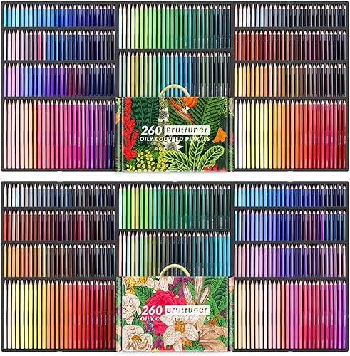 Wanshui 520 lápices de colores, 520 colores vibrantes sin duplicados, juego de lápices de colores preafilados de núcleo suave de primera calidad