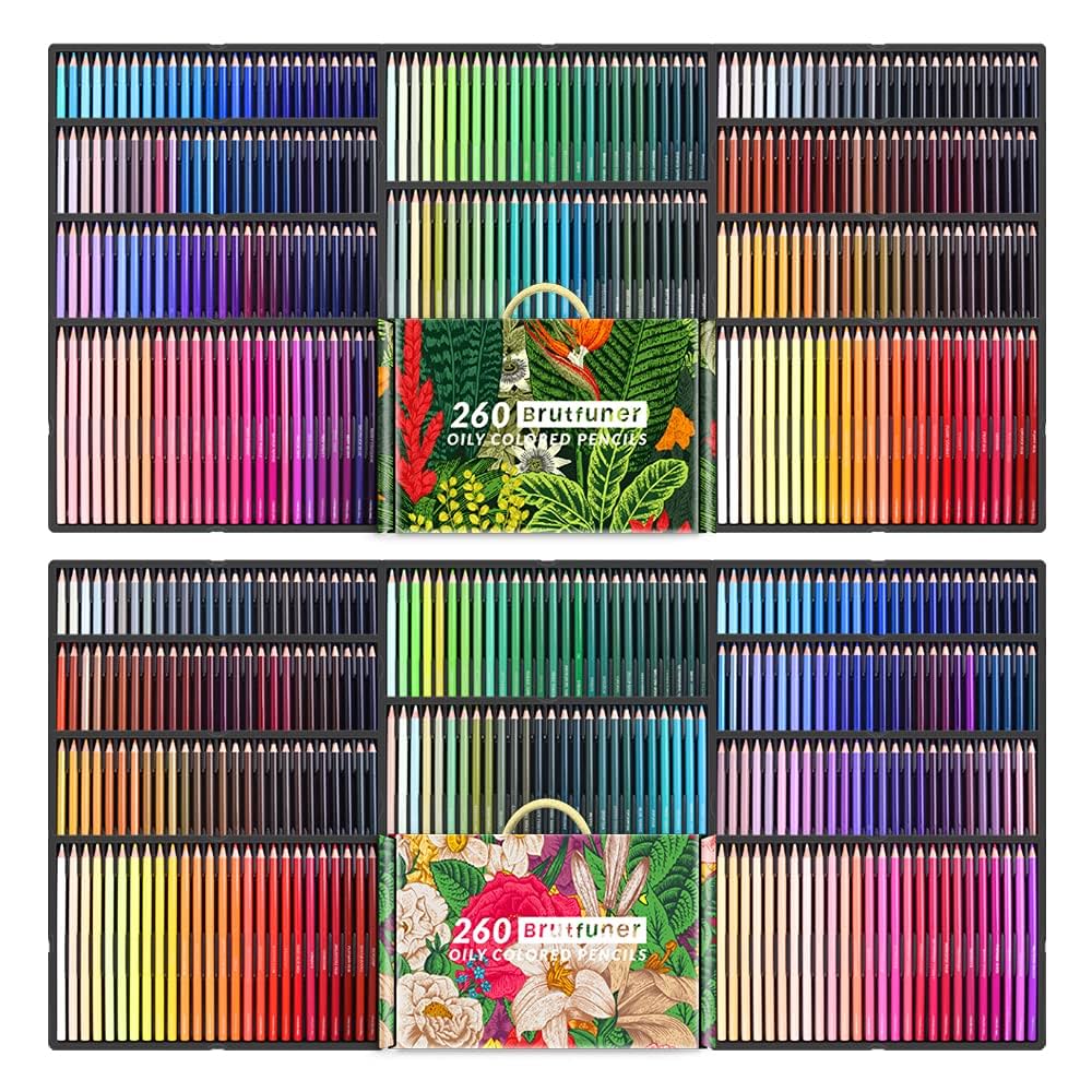 Amazon | Wanshui 520 色鉛筆 - 520 鮮やかな色 重複なし