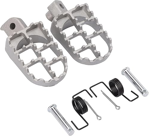 GOOFIT Reposapiés de aluminio de 0.315 in para reposapiés de 50 cc, 70 cc, 90 cc, 110 cc, 125 cc, Taotao Dirtbike Silver Motocross MX Foot Pegs-PW50