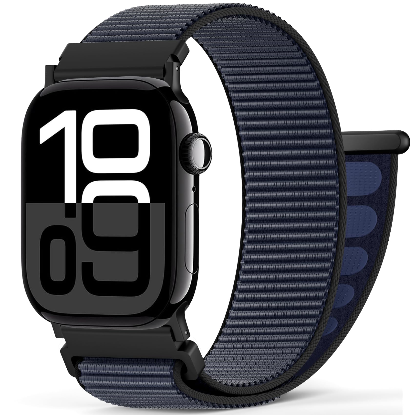 Nylon Armband Kompatibel mit Apple Watch 40mm 42mm 46mm 44mm 45mm 41mm 38mm 49mm, Loop Ersatzarmband mit Klettverschluss für Apple Watch Ultra SE Series 11 10 9 8 7 6 5 4 3 2 1 Herren Damen