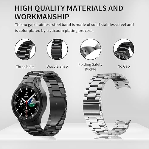 Vista 71 de GOLDTOLUCK No Gap Stainless Steel Band Compatible with Samsung Galaxy Watch 8 7 6 5 4 Classic FE Pro Ultra 40mm 44mm 46mm 43mm 47mm 45mm 42mm