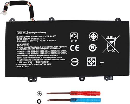 Miniatura 2 de SG03XL - Batería para portátil HP Envy M7-U 17t-U000 M7-U009DX 17-U011NR Notebook TPN-I126 849315-850 849049-421 HSTNN-LB7F HSTNN-LB7E SG03041XL