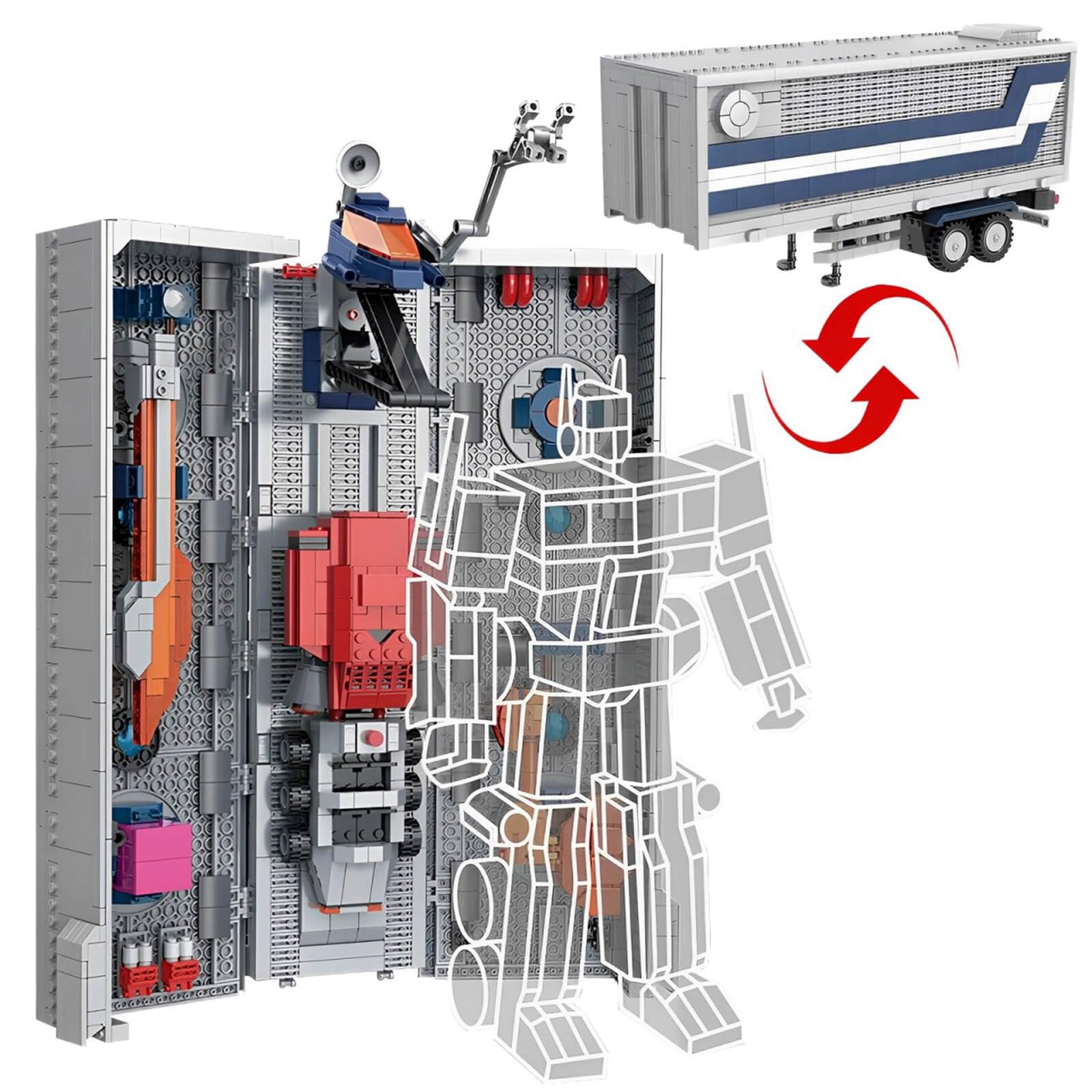 Finger Rock Robot Building Set, Ideas Transforming Combined Carriages Building Kit, 2IN1 Creator Robot and Vehicles Model Toys Gifts for Boys Adults 14+ (1766 Pieces)