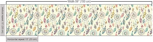 Miniatura 557 de Lunarable - Tela para amantes de perros de The Yard, patrón divertido de animales de dibujos animados en posiciones caprichosas estirando y Beige y