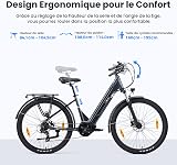 Touroll Bicicletta elettrica Urbano 3,con freno a disco idraulico, Motore Centrale 70 NM, Batteria Rimovibile 13Ah, Autonomia di 120km, bicicletta elettrica uom - 8