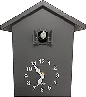 Vista 3 de WALPLUS Reloj moderno de cuco con pájaro que canta en la hora Coo Coo Coo Relojes para pared con péndulo de reloj de cuco de pájaro