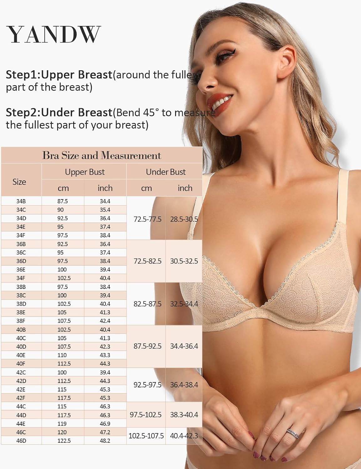Upushall Women's Mesh Unlined Bras Sexy Lace Demi Plunge Bra Underwire