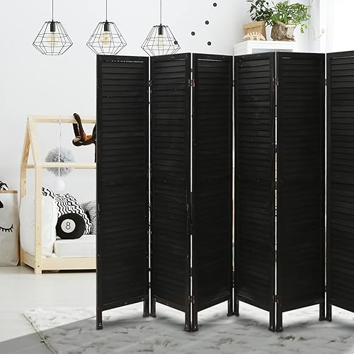 Miniatura 7 de ECOMEX Divisor de habitación, pantalla de privacidad de 6 paneles, pantallas de privacidad plegables de 5.6 pies, con doble tejido de diamante y