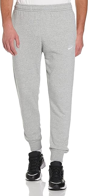 NIKE Men's M Nsw Club Jggr Ft Sport Trousers, Dk Grey Heather/Matte Silver/(White), XS UK