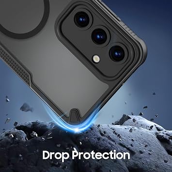 Rongep Samsung Galaxy S25 FE için Kılıf Fusion-Rugged Manyetik [MagSafe ile Uyumlu] S25 FE Kılıfı Kamera Korumalı Arkası Mat PC Koruyucu Tasarımlı Güçlü Manyetikli S25 FE Koruyucu Kılıf (Siyah)