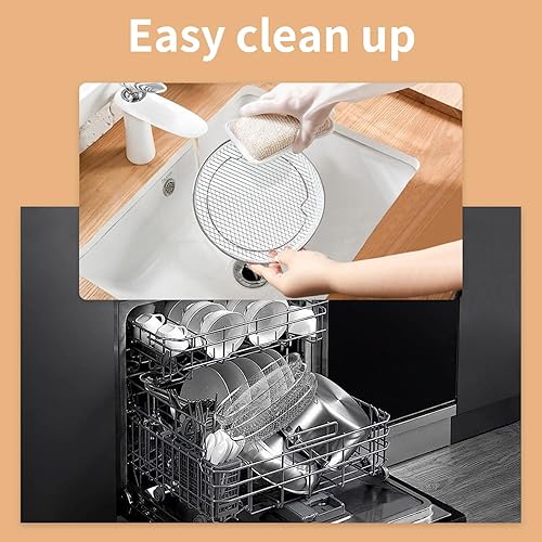 Miniatura 4 de Estantes para freidora de aire de acero inoxidable, 11 piezas, accesorios universales para freidora de aire, estantes deshidratadores apilables de 3