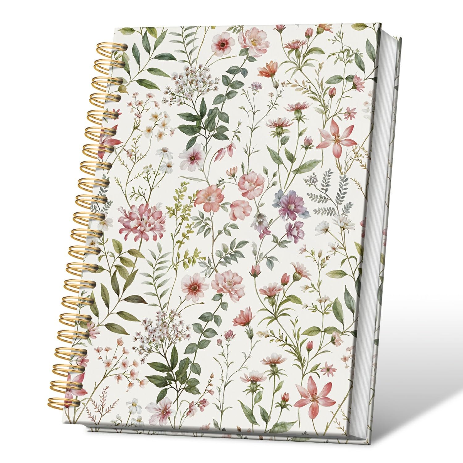Quaderni floreali a righe, per prendere appunti, diario botanico floreale di Cottagecore, quaderno a spirale 5,5 x 8,3 cm