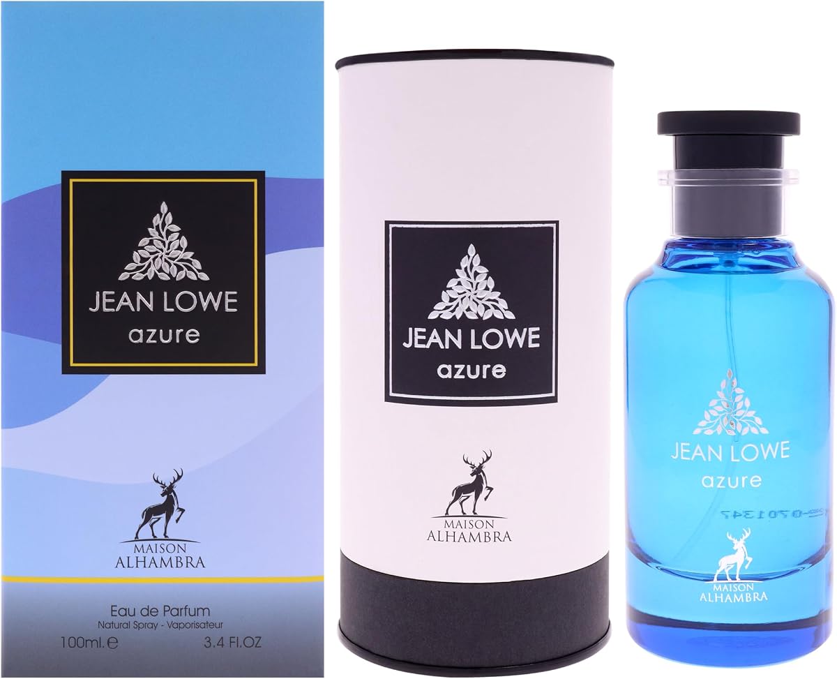 Maison Alhambra Jean Lowe - Azure for Unisex - 3.4 oz EDP Spray | Citrus, Fresh, Spicy, Amber – Long-Lasting Fragrance for Unisex, 3.4 Ounce / 100 ml