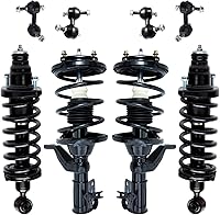 Vista 26 de Detroit Axle - Kit de puntales delanteros para Ford 2000-2004 Focus 2 puntales con muelle helicoidal 2 brazos de control inferiores con rótulas 2001