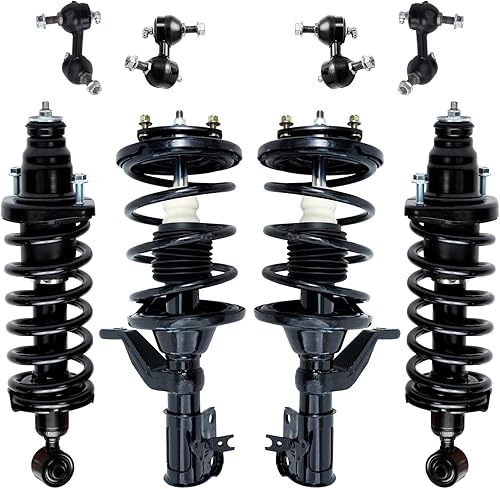 Miniatura 26 de Detroit Axle - Kit de puntales delanteros de 6 piezas para Chevrolet Aveo Aveo5 Pontiac G3 Wave, barra estabilizadora, varillas de acoplamiento