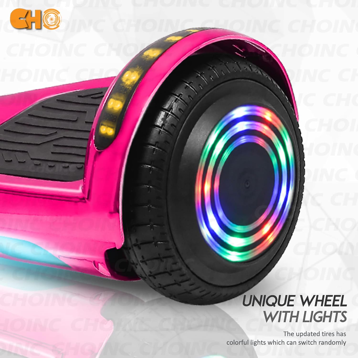 cho Hoverboard for Kids Adults Built-in Speaker LED Lights 6.5 inch Wheel Hover Board Electric Smart Self Balancing Scooters Safety Certified