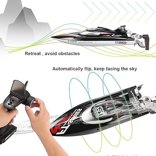 Miniatura 5 de 18 pulgadas (RTR) gran control remoto barco sin escobillas RC velocidad embarcación 2.4G 4WD 45KMH para Hobby adulto FT012
