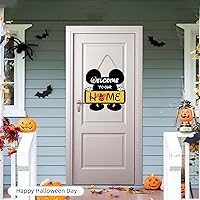 Vista 4 de Linda señal de bienvenida estacional intercambiable de ratón, señal de bienvenida a nuestro hogar con 20 piezas intercambiables de vacaciones