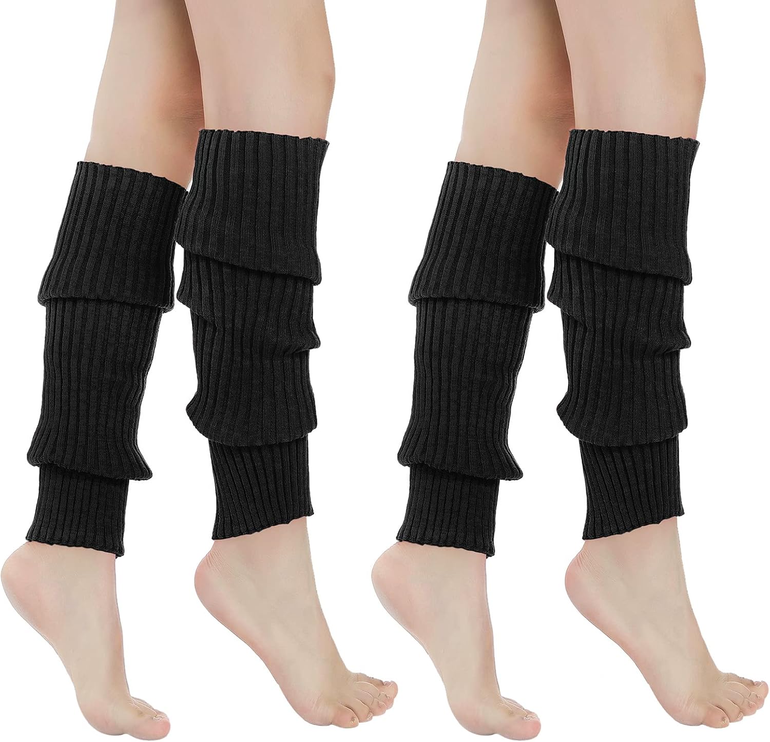 Sarfel Leg Warmers for Women 80s Ribbed Knit Leg Warmer Custume Womens Leg Warmers Sports Party Accessories White at  Women’s Clothing store