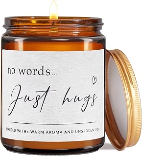 Sympathy Gifts for Loss of Loved One - No Words, Just Hugs Candle, Bereavement & Memorial Gift for Women & Men