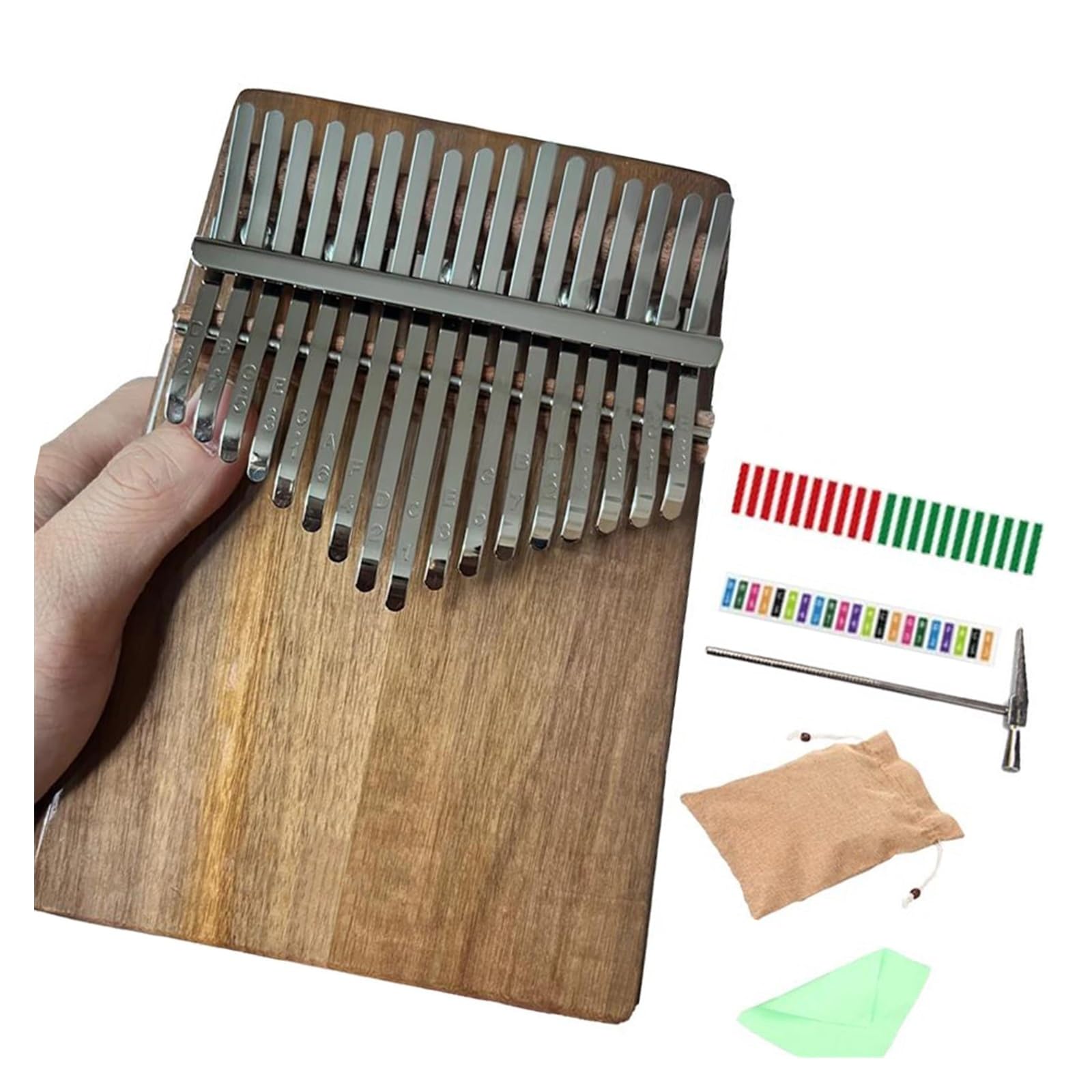 Instrumento Musical Profesional Para Adultos Y Principiantes 21 O 17 Teclas Nogal Kalimba Palisandro(Acacia17 keys)