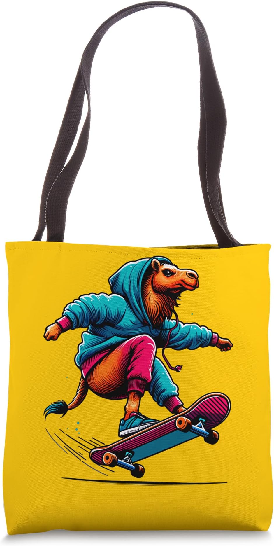 Cool Funky Camel Skateboarding Illustration Art Tote Bag