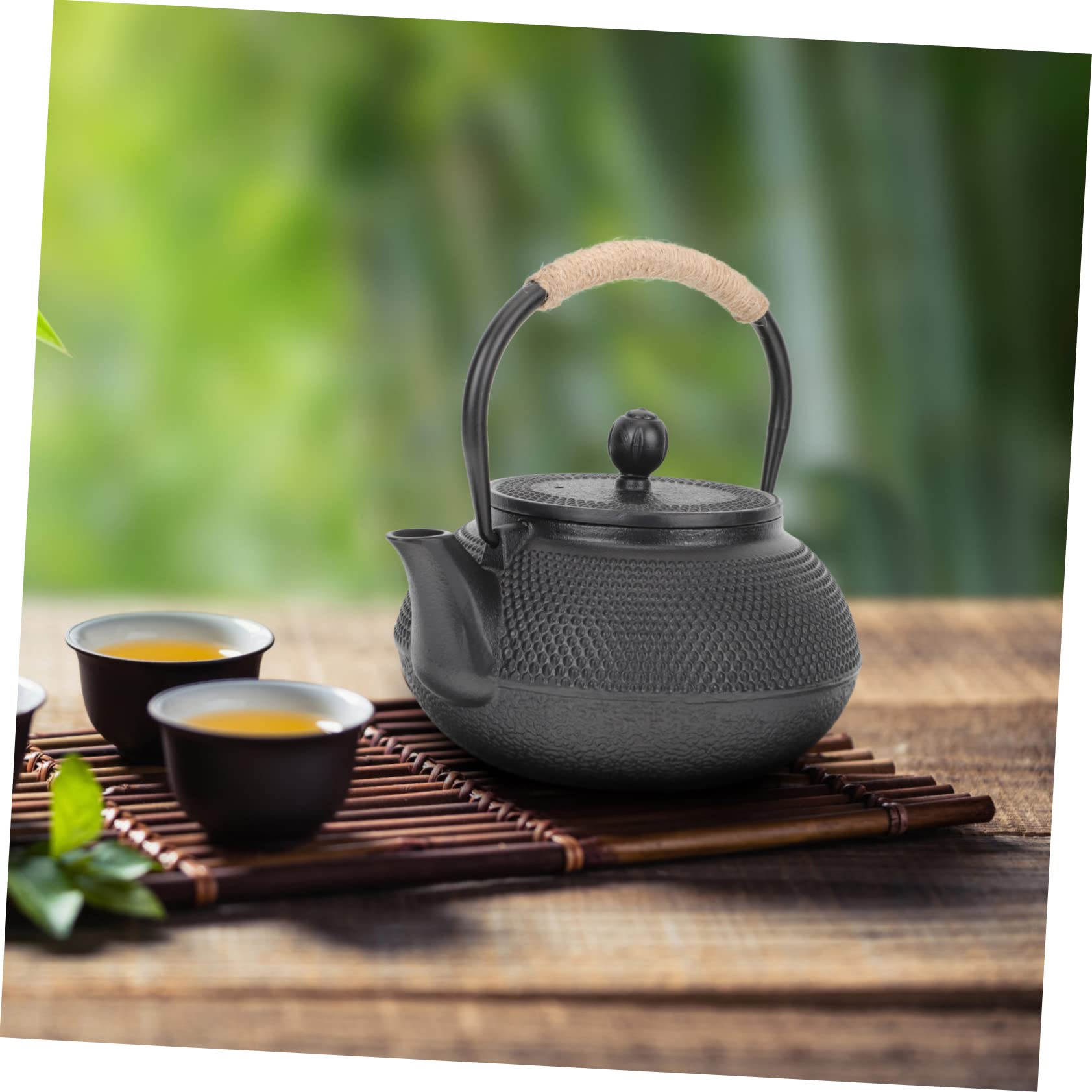 PRETYZOOM Tetera De Hierro Fundido Para Hogar y Oficina Diseño Vintage Japonés Para Conservar Calor Fácil De Limpiar y Usar