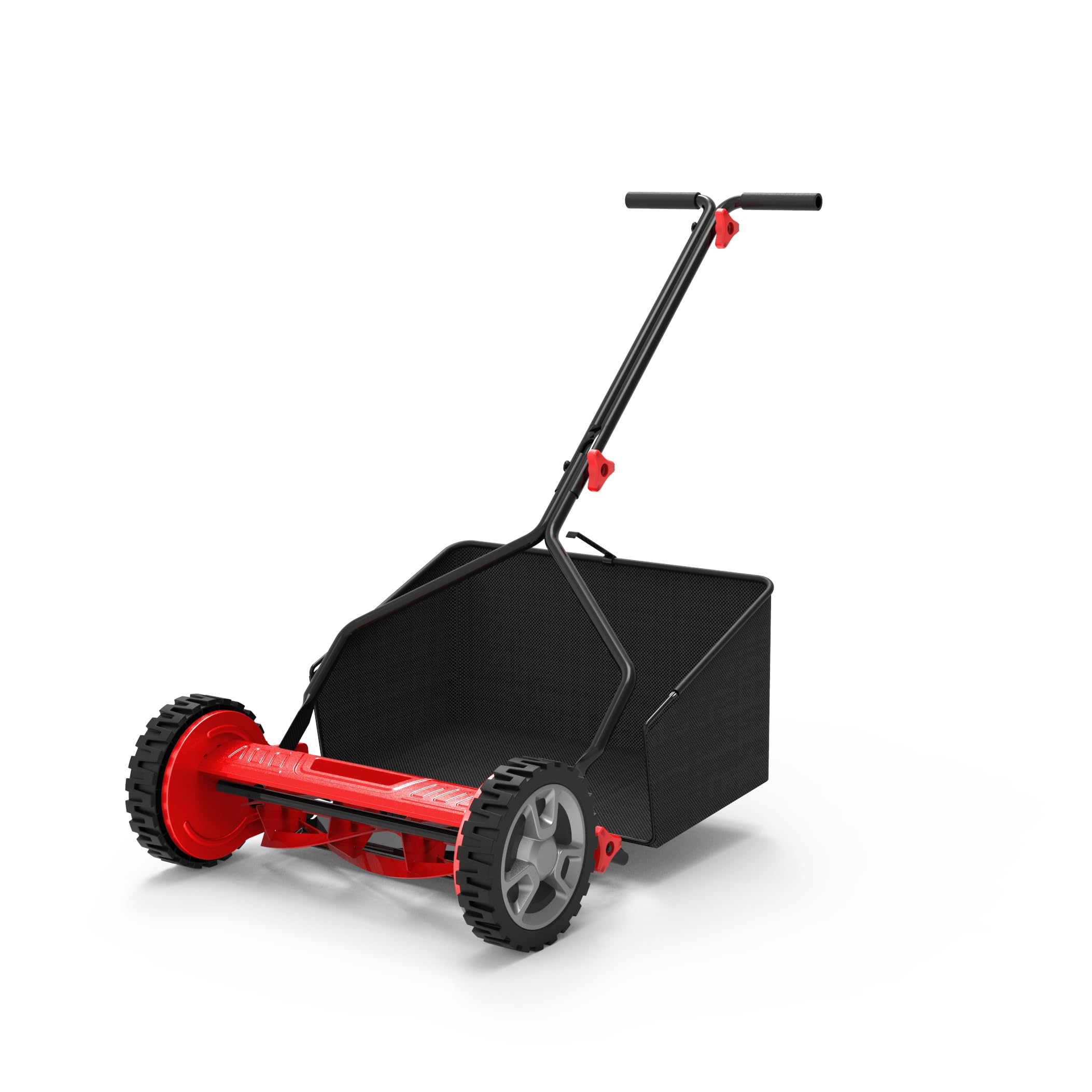 Güde Spindelmäher GSPM 380 (Handrasenmäher, Schnittbreite 380 mm, Fangeinrichtung 35 l, stufenlose Schnitthöhenverstellung 12-42 mm, 5 rotierende Stahlmesser, leise, Mähleistung bis zu 400 m²)
