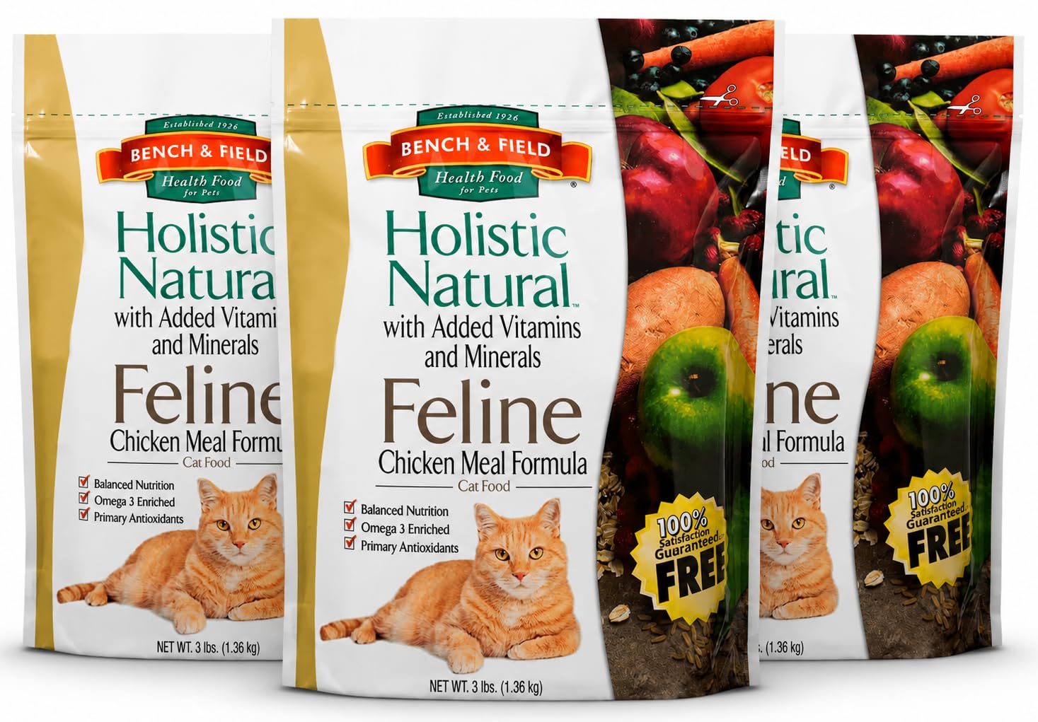 Bench & Field Holistic Premium Dry Cat Food Chicken Meal & Brown Rice