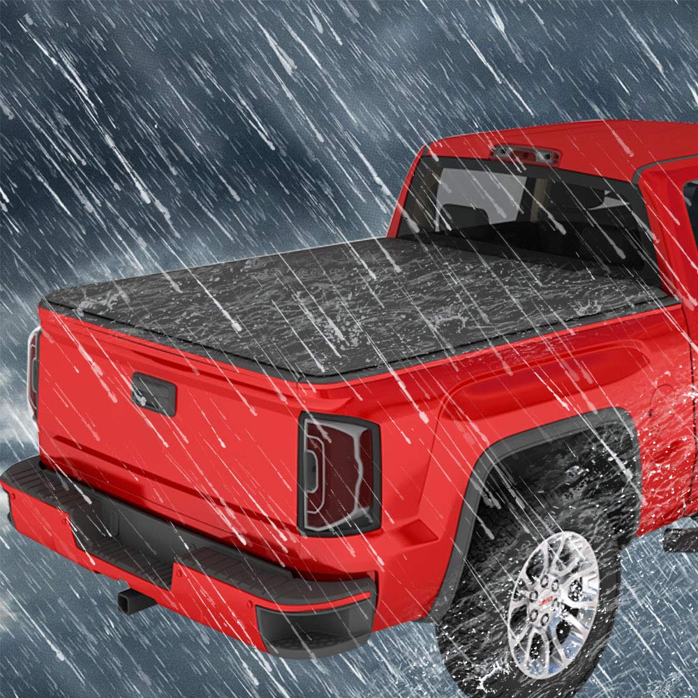 KSCPRO Soft Tri-fold Truck Bed Tonneau Cover Fits 2016-2023 Toyota Tacoma 5ft Bed, Fleetside