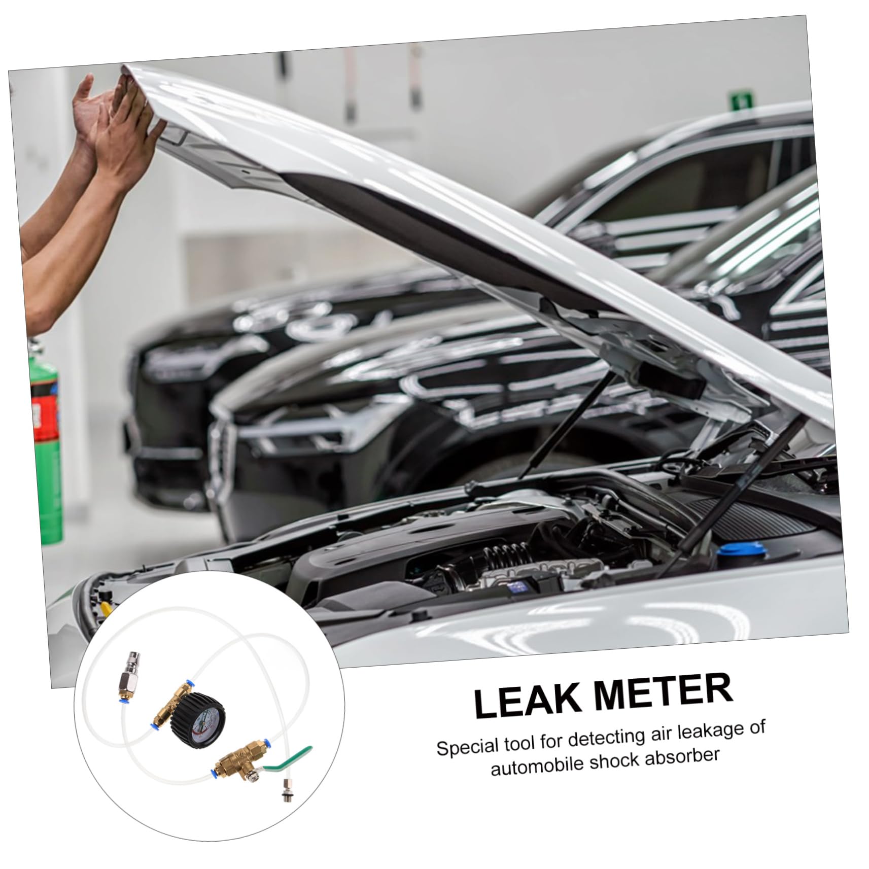 GLEAVI 5piezas Probador De Fugas De Aire para Amortiguadores Neumáticos Herramienta Profesional para Automotriz y Detección De Filtraciones