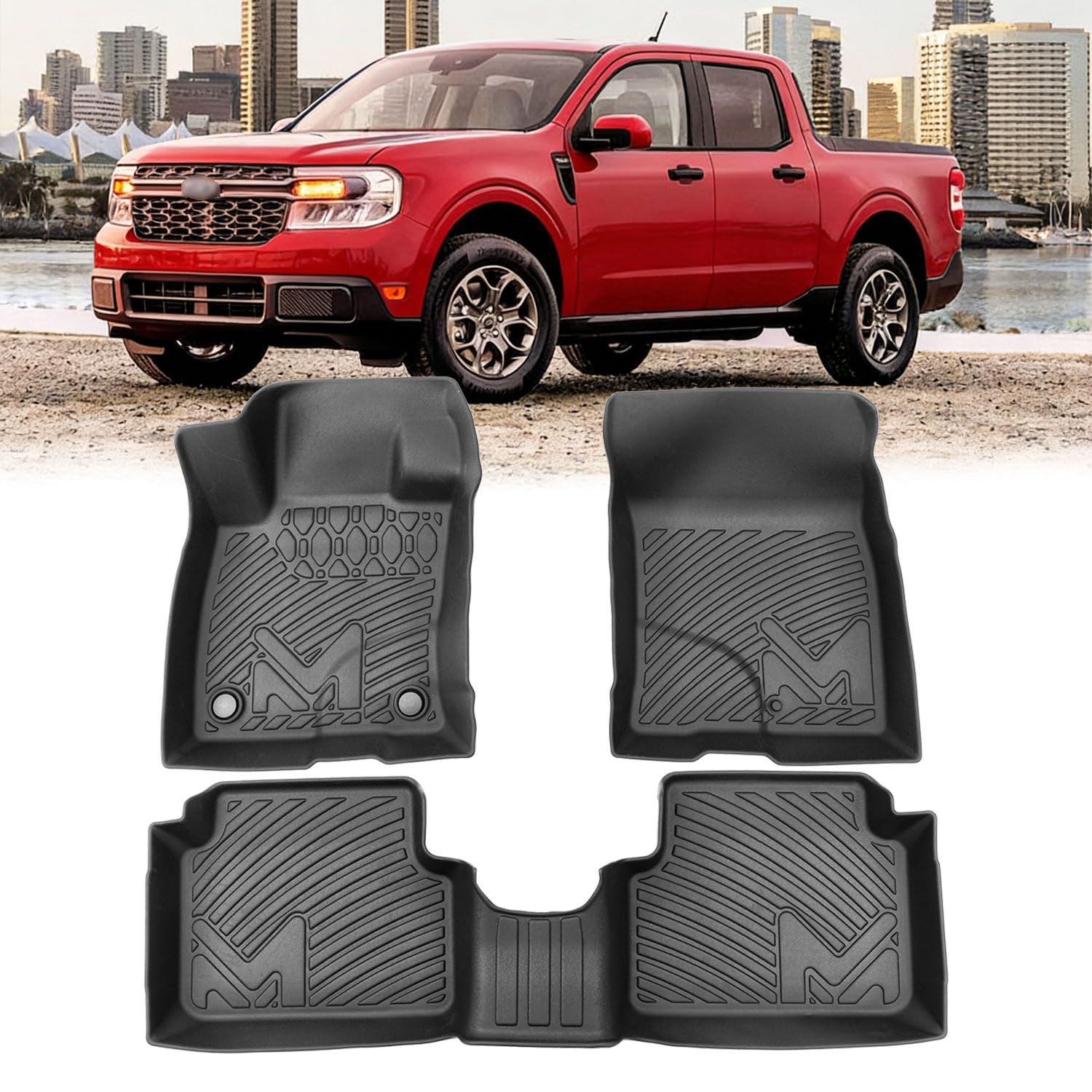 CMVT Auto TPE Floor Mats for Ford Maverick and Bronco Sport