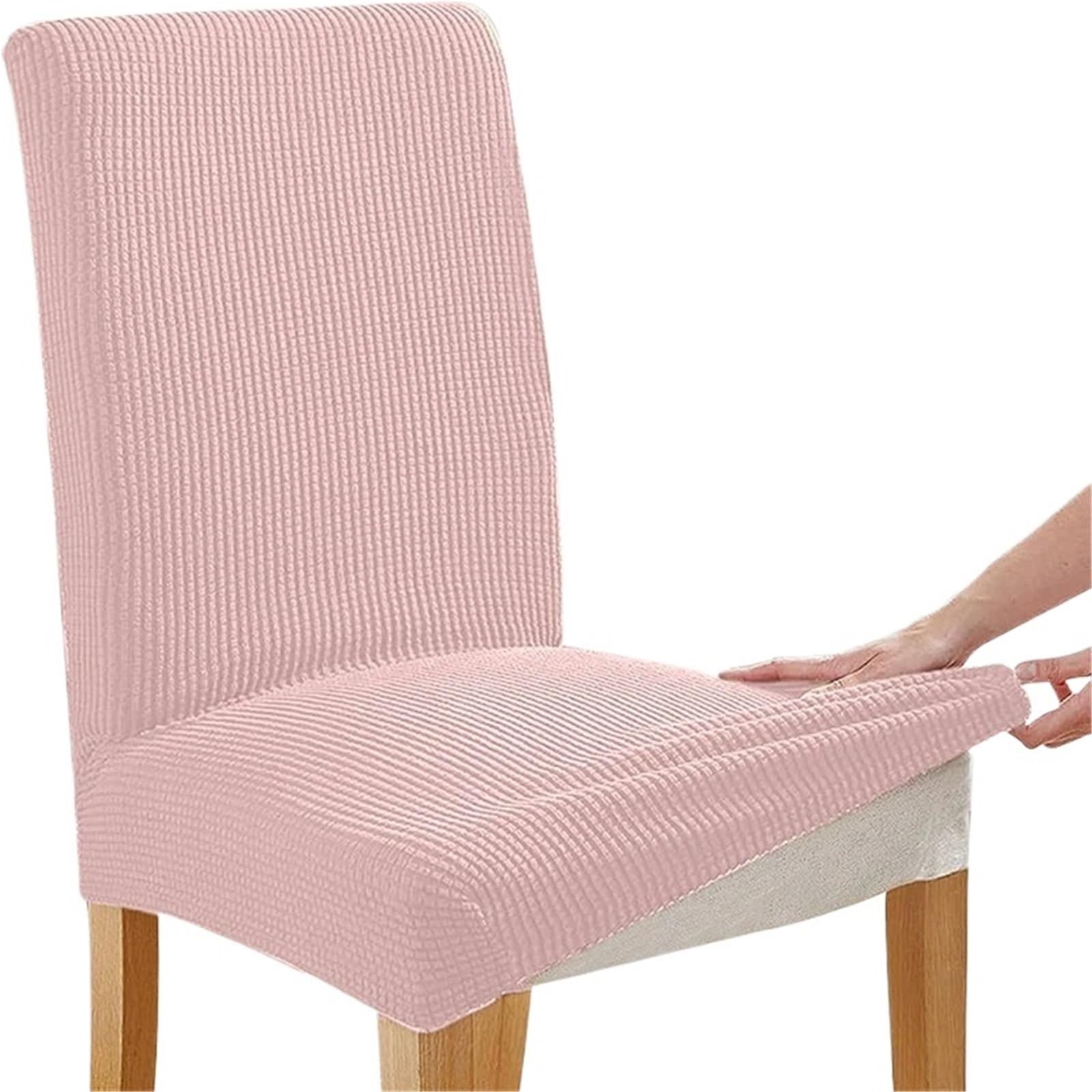 RYQZHHY Chair Cover Corn Kernel Fabric Chair Cover Stretch Long Back Covers Jacquard Dining Room Seat With
