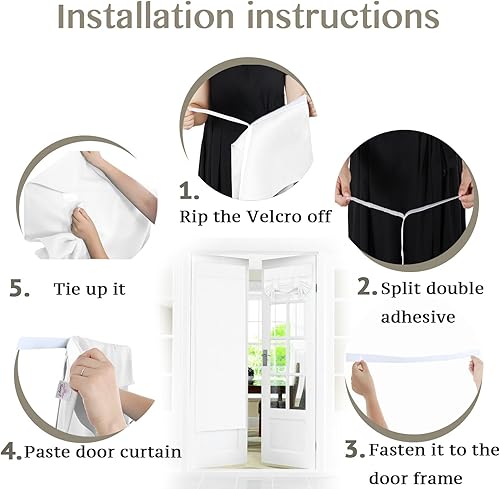 Vista 14 de Flamingo P Tricia - Cortinas opacas para puerta con ventana (26 x 68 pulgadas)