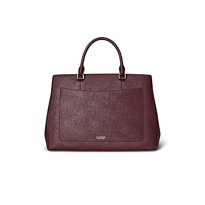 Lauren Ralph Lauren Crosshatch Leather Large Hanna Satchel Women