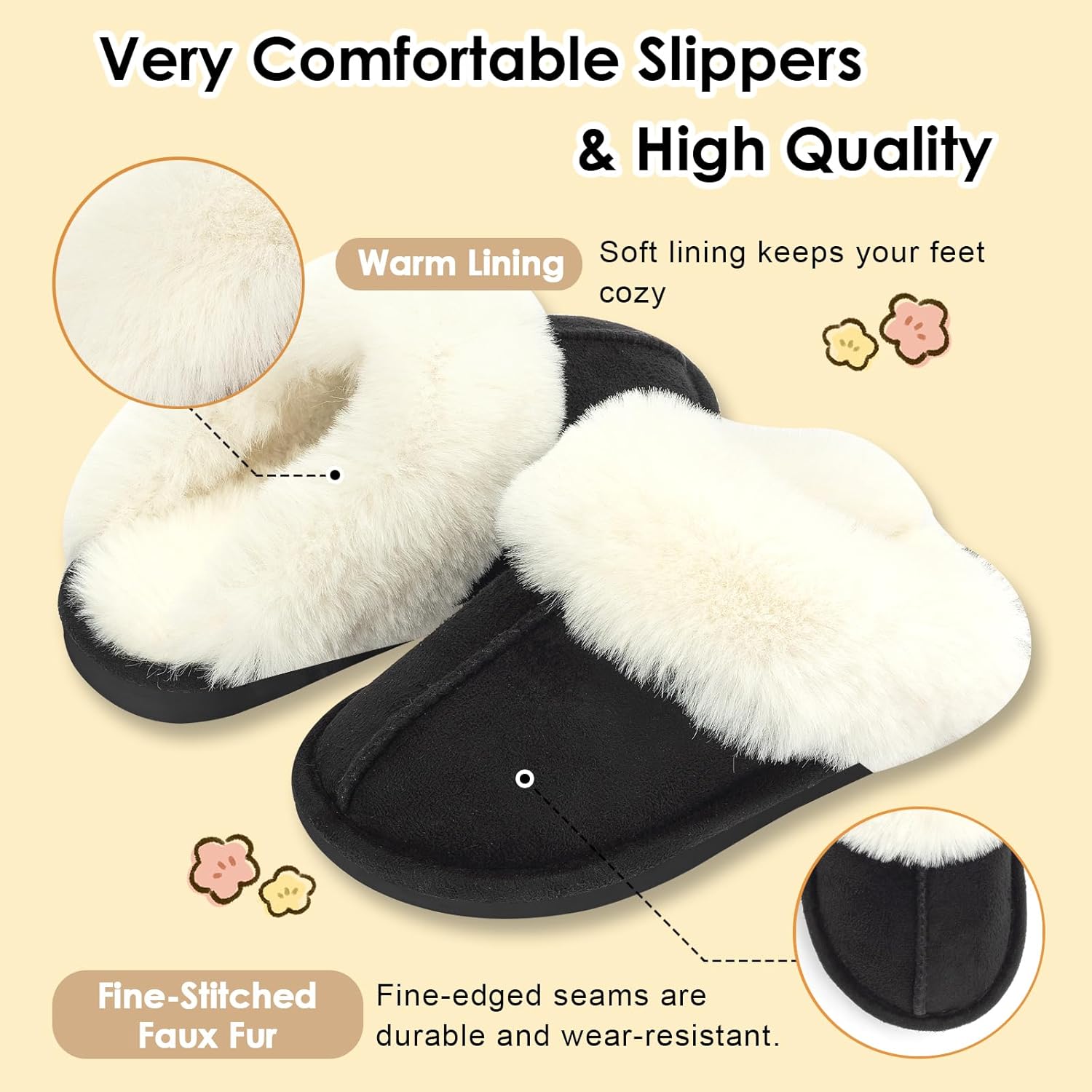 Kids Slippers Girls Boys Faux Fur House Slippers Fuzzy Indoor Shoes Warm Memory Foam Soft Plush Bedroom Slides - Image 4